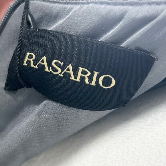 NWT Rasario Silver Sequin Embellished Square Neck Maxi Gown - Picture 7 of 10